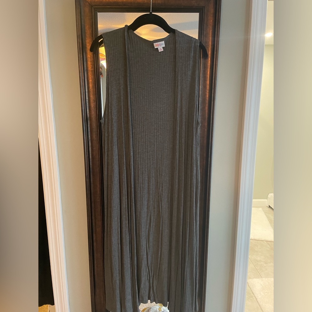 Grey long vest